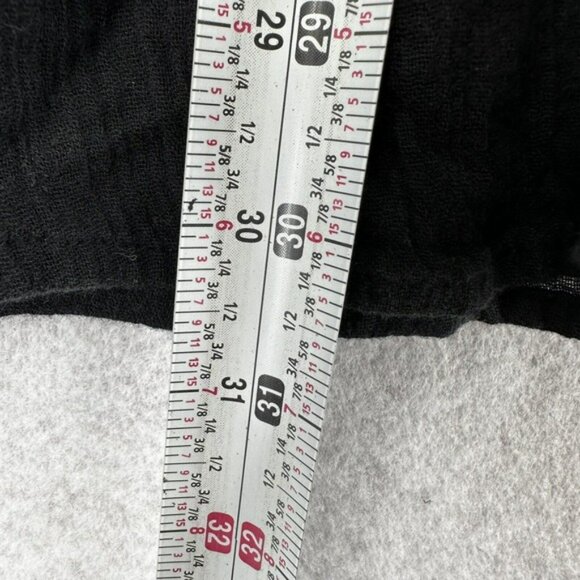 Chicos Top 3 (XL) Pullover Gauzy Sheer Black Elastic Waist Sequins Beaded Blouse - Picture 14 of 16